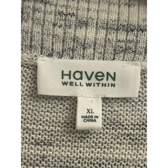 Haven Well Within Organic Cotton Open Cardigan size XL Sustainable Neutral Cozy - Picture 3 of 7